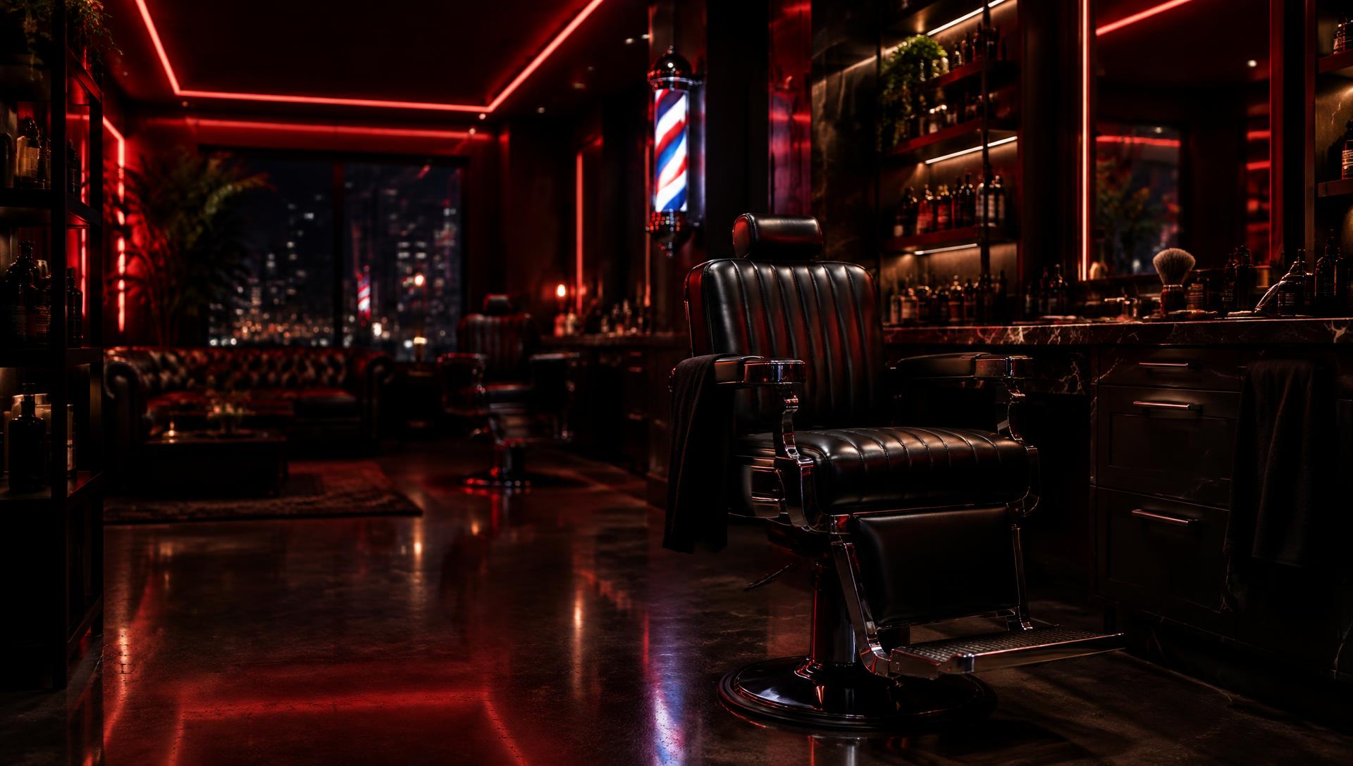 Interior da Trezentos Barber Shop